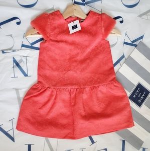 Janie and jack jacquard dress faux fur